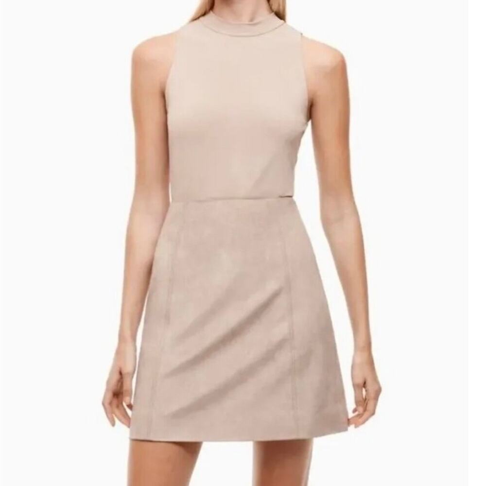Aritzia Babaton Hopper Faux Suede Mini Skirt